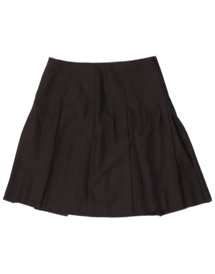Vintage Womens Pleated Skirt W28 Medium Black