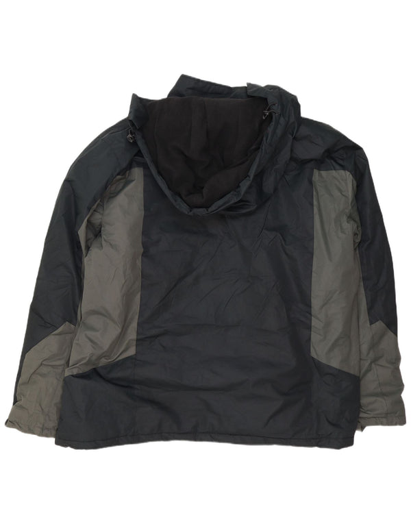 Mountain Warehouse Mens Hooded Ski Jacket UK 48 4XL Black Colourblock