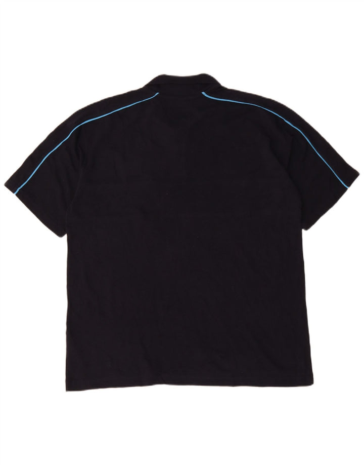 Puma Mens Polo Shirt XL Black Colourblock Cotton