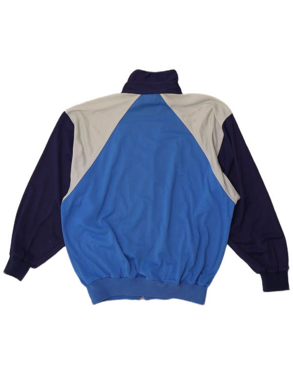 Ennerre Womens Tracksuit Top Jacket UK 20 2XL Blue Colourblock Polyamide