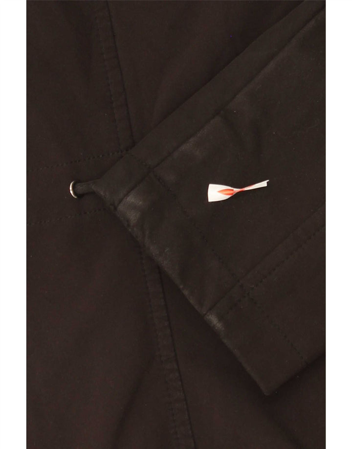 French Connection Womens Hooded Windbreaker Coat UK 10 Small Black