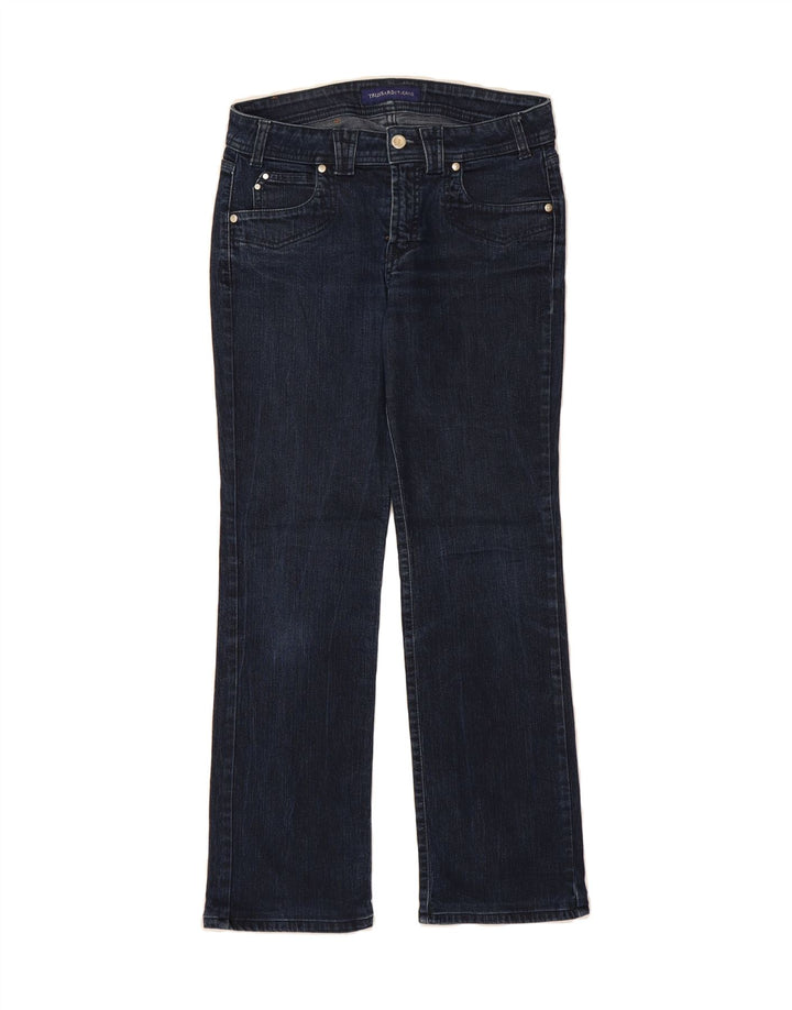 TRUSSARDI Womens Straight Jeans W27 L27 Navy Blue Cotton Vintage Trussardi and Second-Hand Trussardi from Messina Hembry 