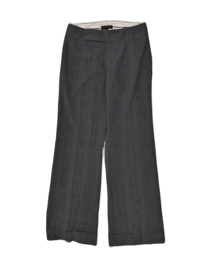 BANANA REPUBLIC Womens Flare Suit Trousers US 6 Medium W30 L34  Grey Check | Vintage Banana Republic | Thrift | Second-Hand Banana Republic | Used Clothing | Messina Hembry 