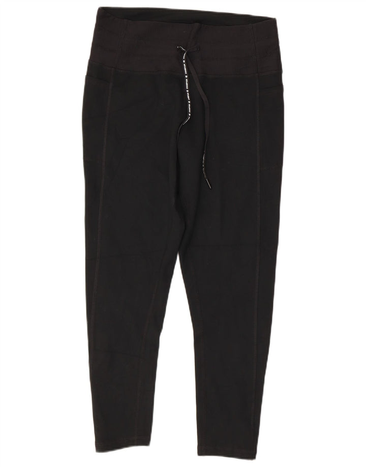 CHAMPION Womens Capri Leggings UK 14 Large  Black Polyester