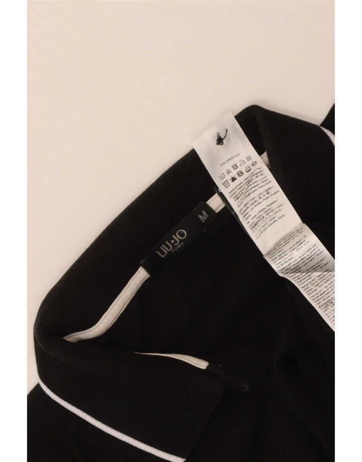 Liu Jo Mens Polo Shirt Medium Black Cotton