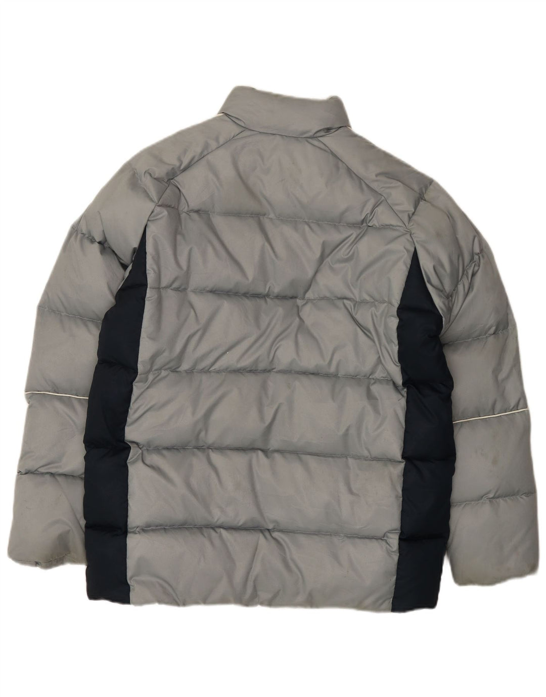 Adidas Mens Loose Fit Padded Jacket UK 36 Small Grey Colourblock Polyester