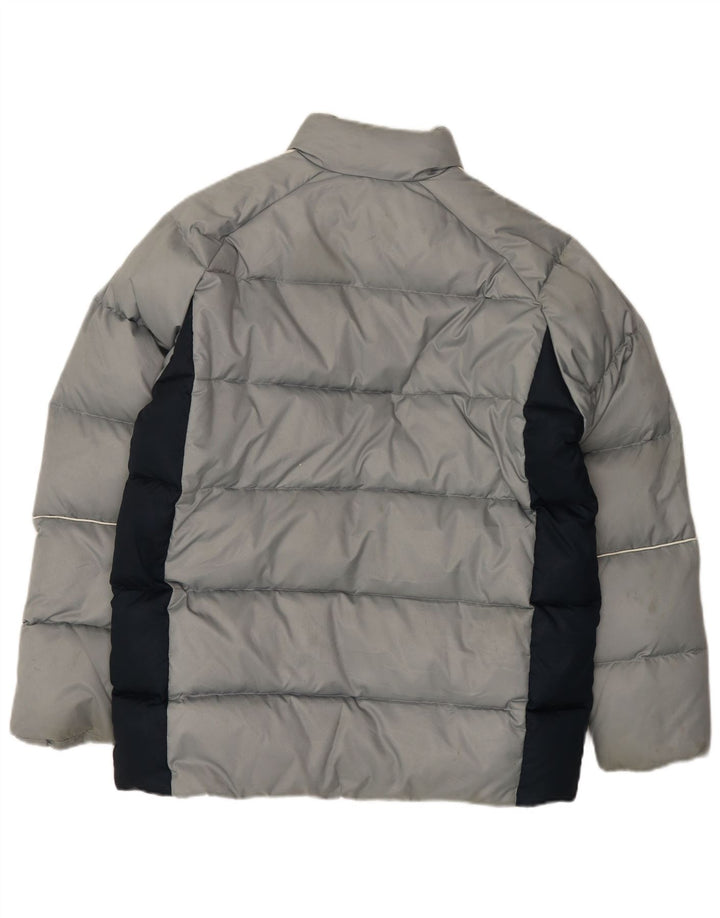 Adidas Mens Loose Fit Padded Jacket UK 36 Small Grey Colourblock Polyester