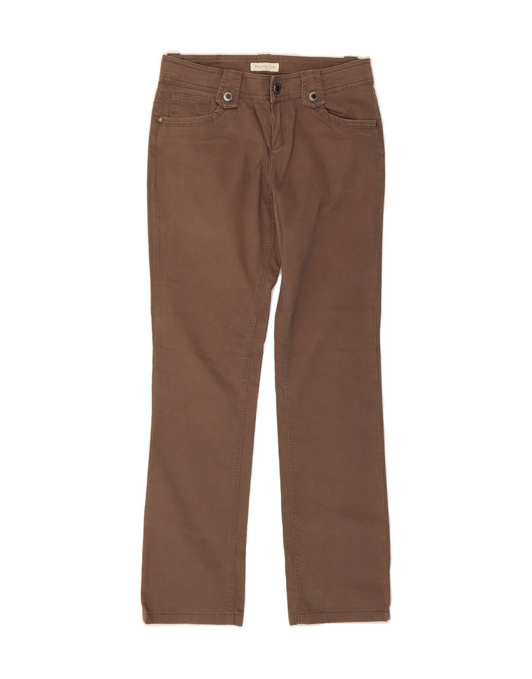 MASSIMO DUTTI Womens Straight Casual Trousers W30 L30 Brown Vintage Massimo Dutti and Second-Hand Massimo Dutti from Messina Hembry 