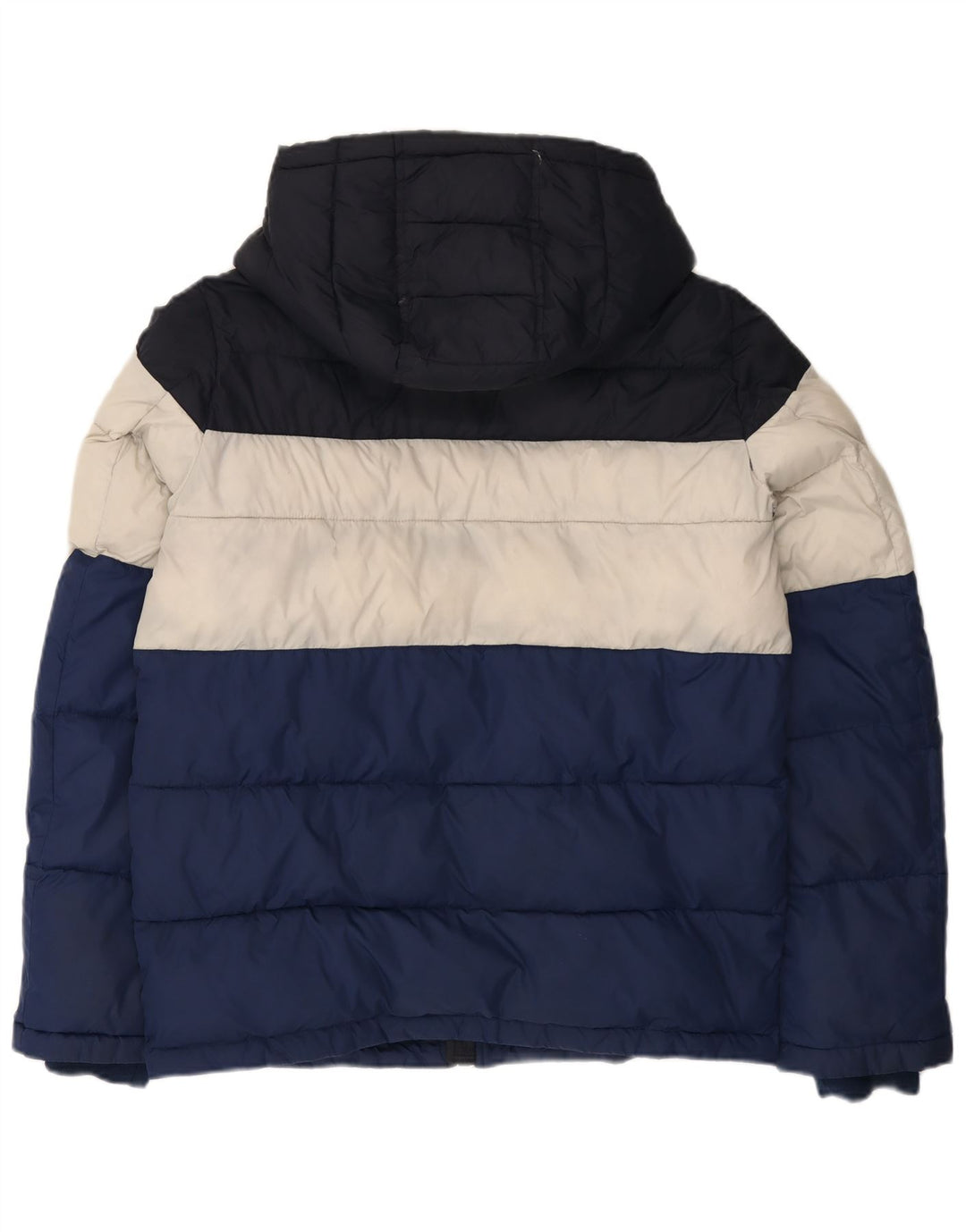 Tommy Hilfiger Mens Hooded Padded Jacket UK 36 Small Multicoloured Nylon
