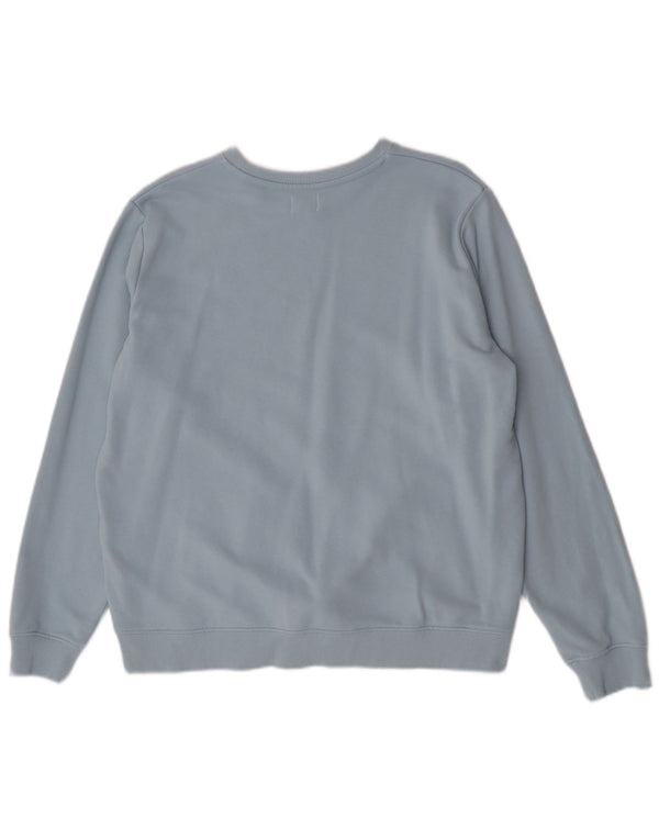 Wrangler Womens Graphic Sweatshirt Jumper UK 16 Large Blue Cotton