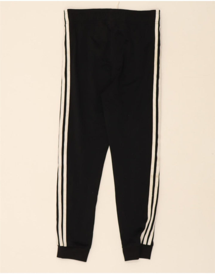 ADIDAS Boys Tracksuit Trousers Joggers 11-12 Years  Black Polyester