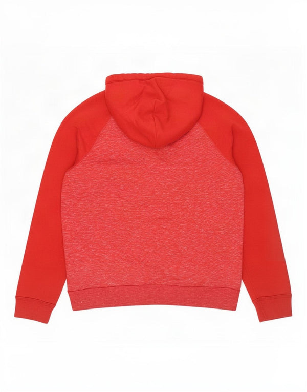 Hollister Mens Graphic Hoodie Jumper Medium Red Flecked Cotton