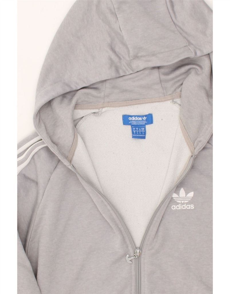 ADIDAS Mens Zip Hoodie Sweater Small Grey Cotton | Vintage Adidas | Thrift | Second-Hand Adidas | Used Clothing | Messina Hembry 