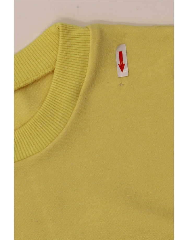 Vintage Mens Sweatshirt Jumper Small Yellow Colourblock