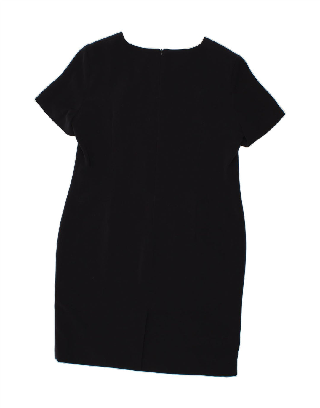 VINTAGE Womens Sheath Dress UK 16 Large  Navy Blue Polyester Vintage Vintage and Second-Hand Vintage from Messina Hembry 