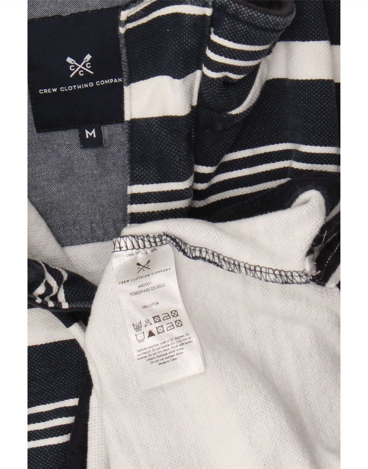 Crew Clothing Mens Zip Neck Sweatshirt Jumper Medium Navy Blue Striped