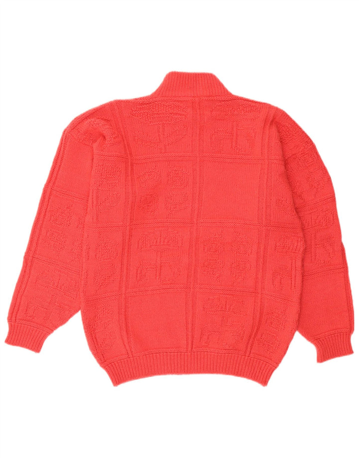 Vintage Womens Turtle Neck Jumper Sweater UK 14 Large Pink