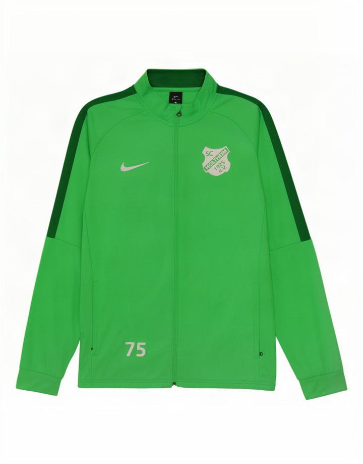 Nike Mens Dri Fit Graphic Tracksuit Top Jacket Large Green Colourblock