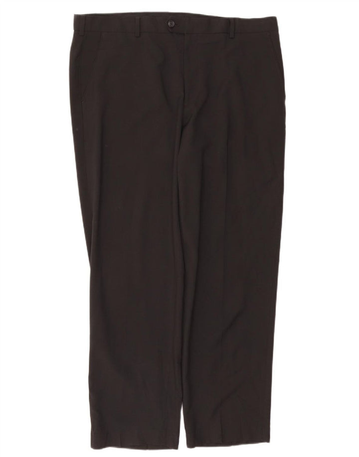 Izod Mens Straight Suit Trousers W38 L30 Black Polyester