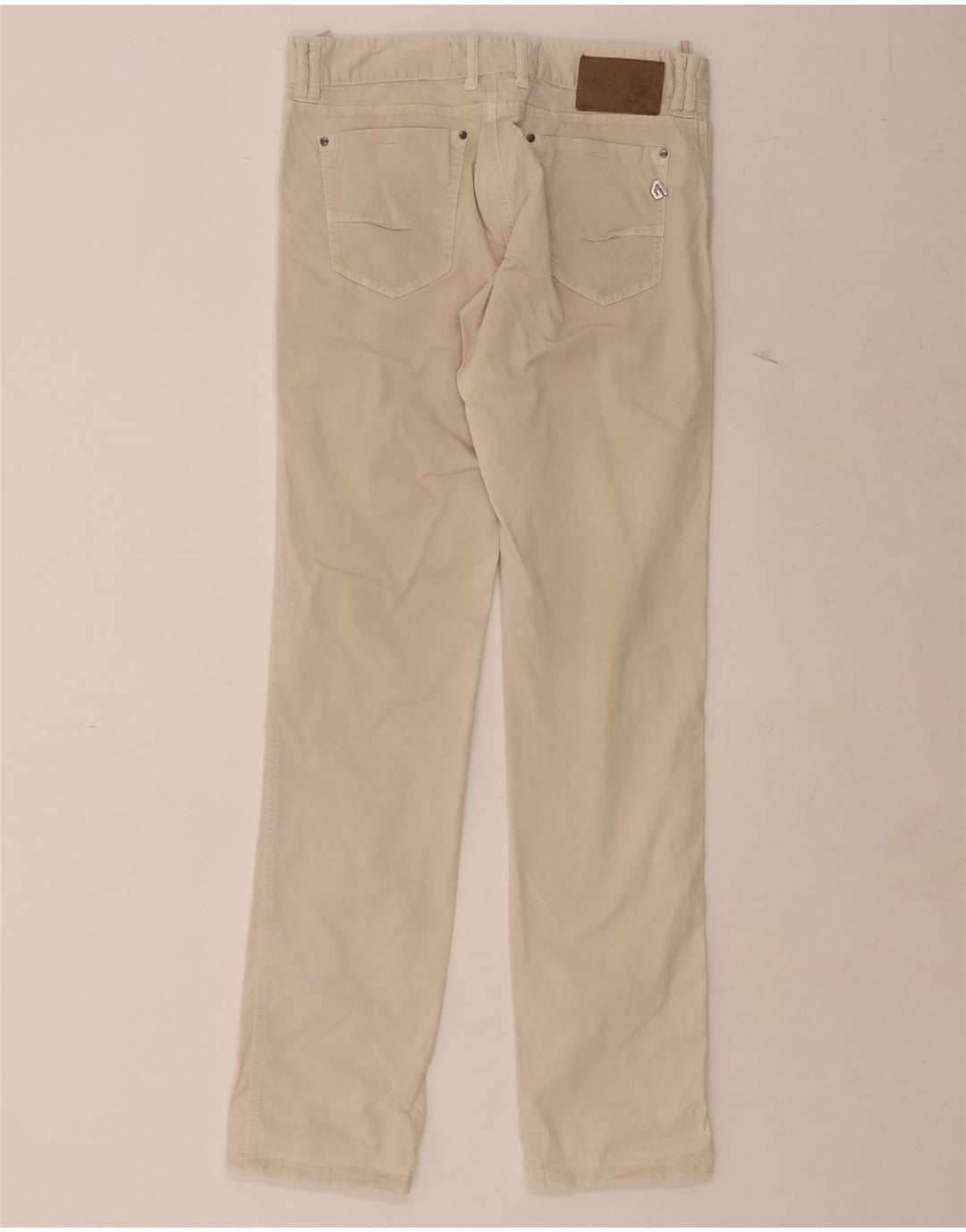 GAUDI Womens Straight Casual Trousers IT 44 Medium W30 L34 Off White Vintage Gaudi and Second-Hand Gaudi from Messina Hembry 