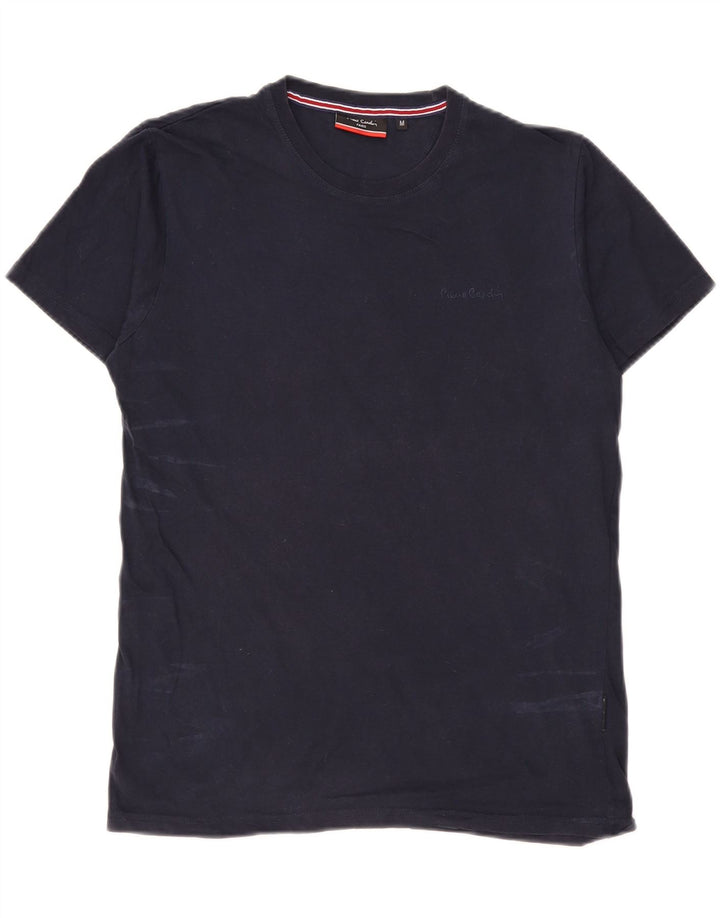 Pierre Cardin Mens T-Shirt Top Medium Navy Blue Cotton