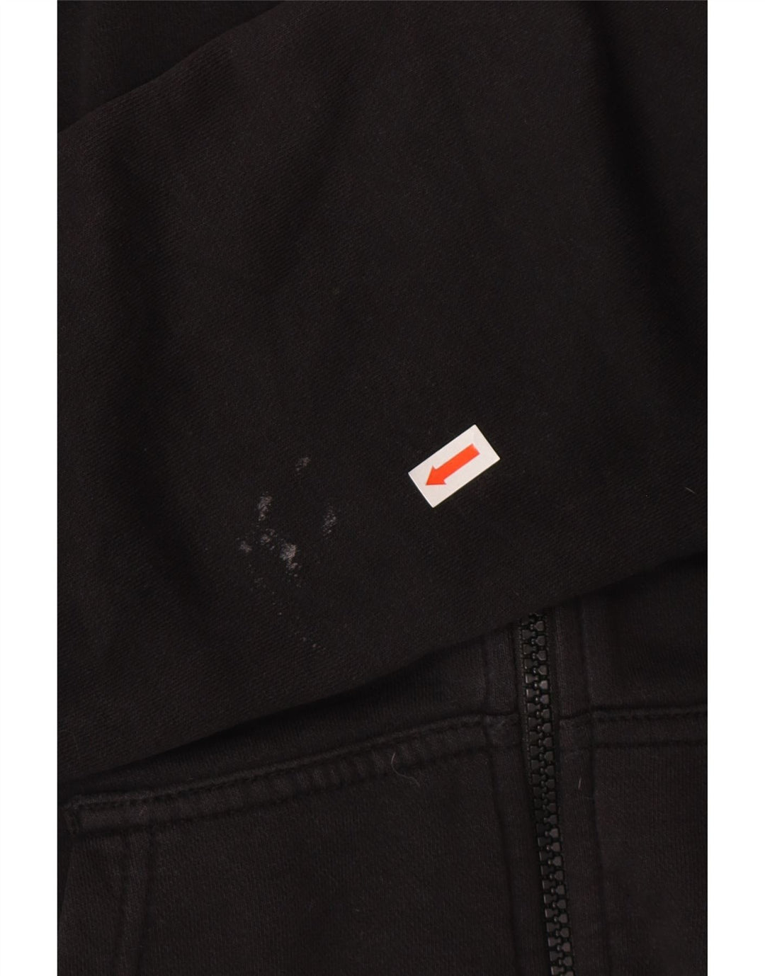 Nike Mens Zip Hoodie Sweater Small Black Cotton