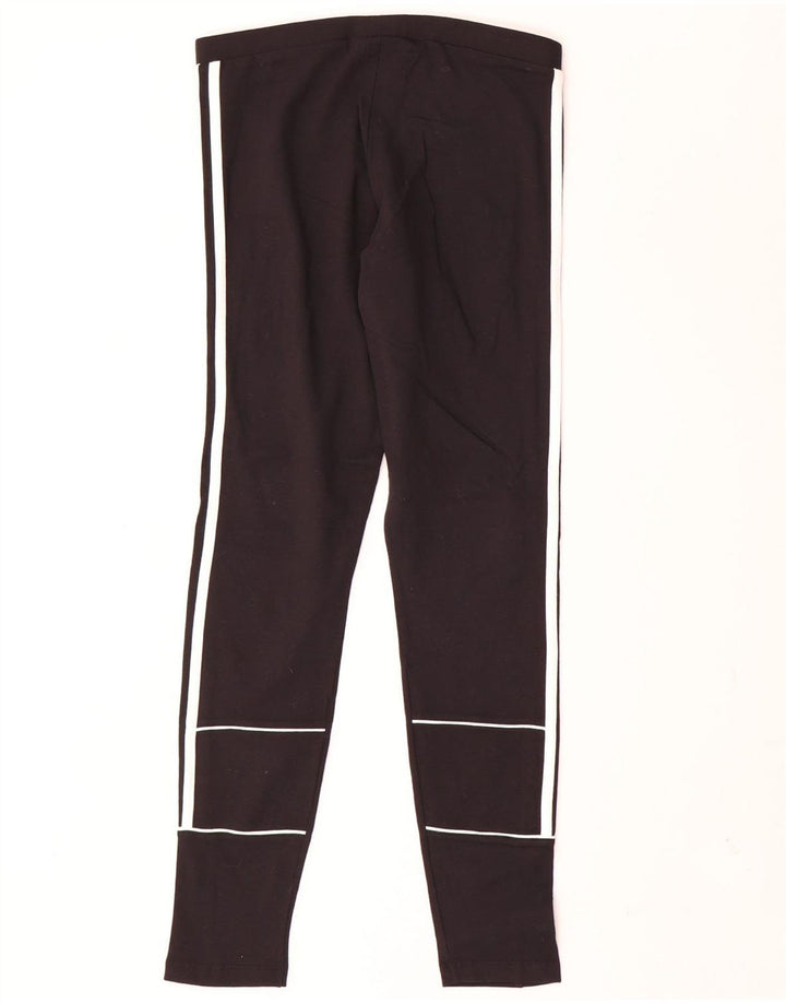 Adidas Womens Leggings UK 12 Medium  Black Cotton