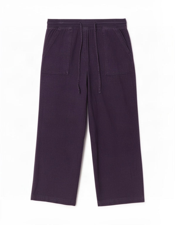 Marks & Spencer Womens Loose Fit Trousers UK 14 Large W32 L30 Navy Blue