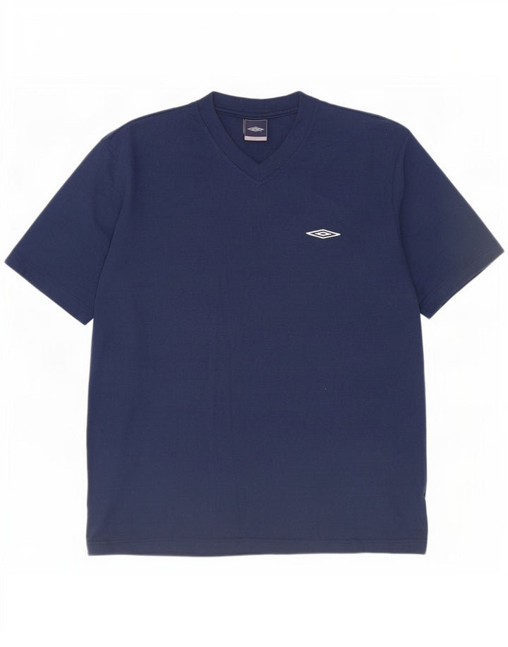 Umbro Mens T-Shirt Top 2XL Navy Blue Polyester