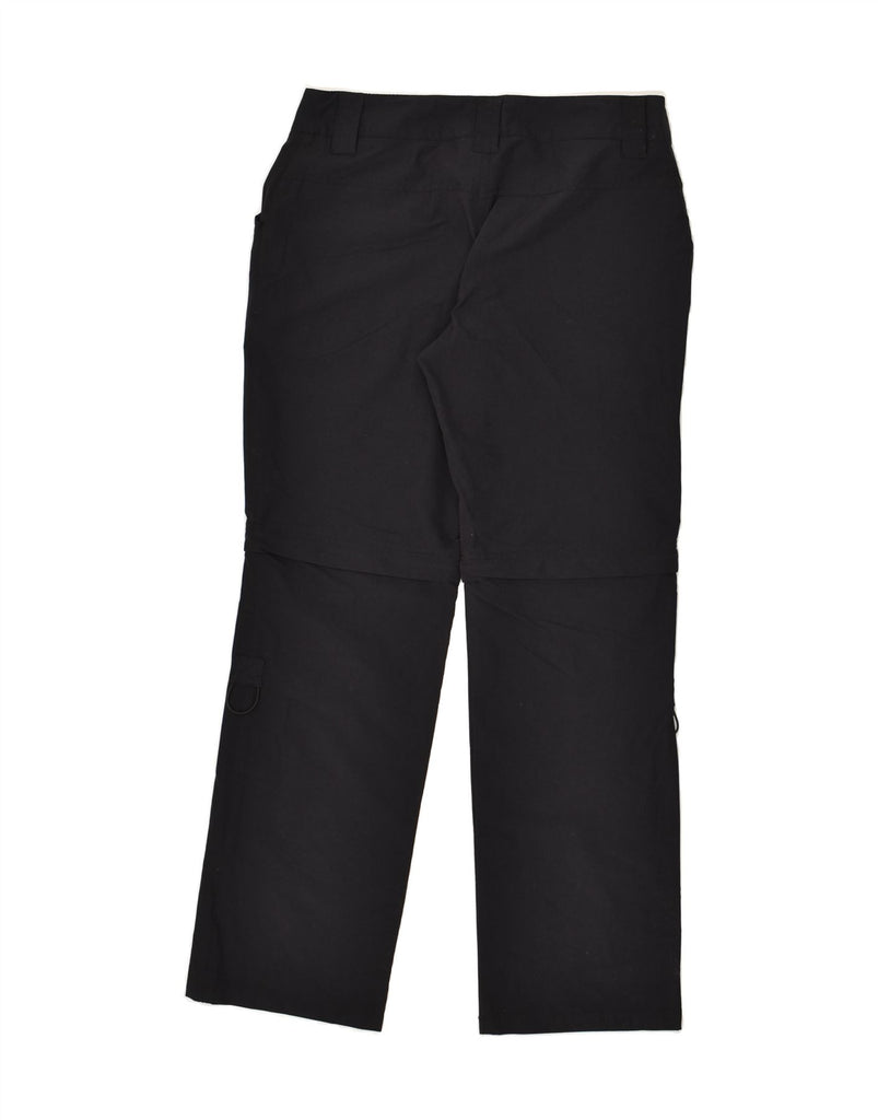 LOTTO Womens Straight Casual Trousers EU 38 Medium W32 L30 Black Nylon | Vintage Lotto | Thrift | Second-Hand Lotto | Used Clothing | Messina Hembry 