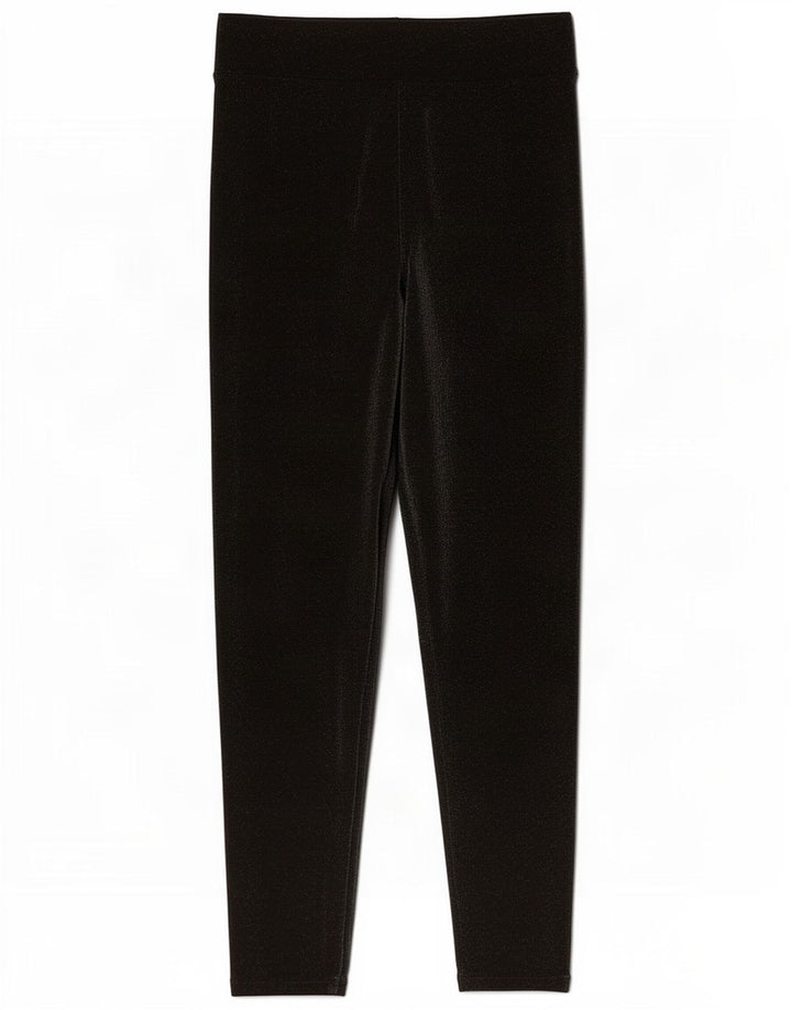 Marks & Spencer Womens Leggings UK 14 Medium Black Flecked Polyamide