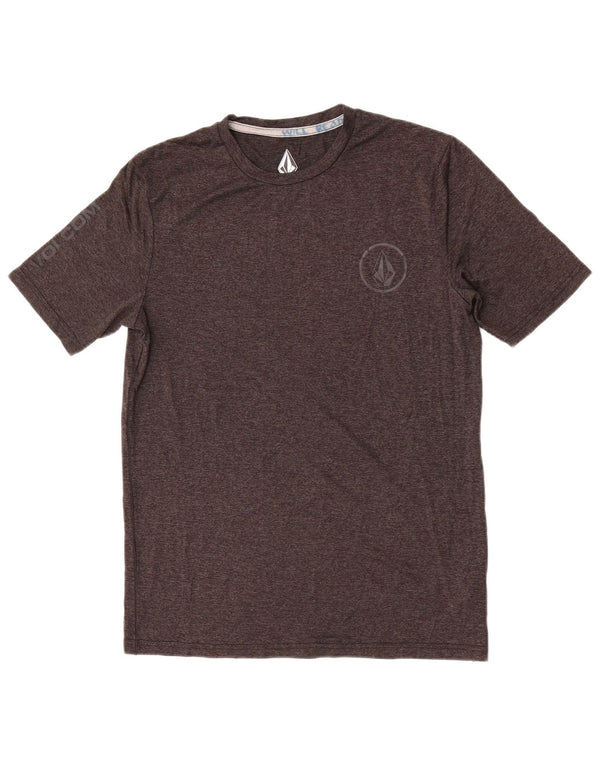 Volcom Mens T-Shirt Top Small Grey Flecked Nylon