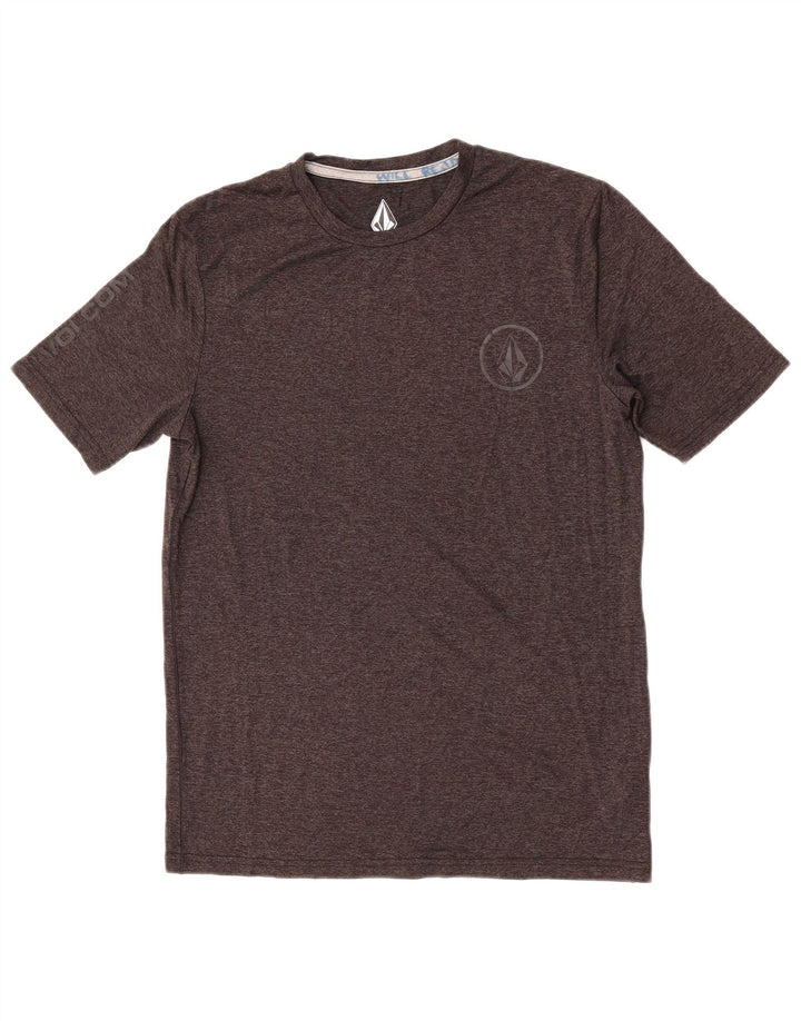 Volcom Mens T-Shirt Top Small Grey Flecked Nylon