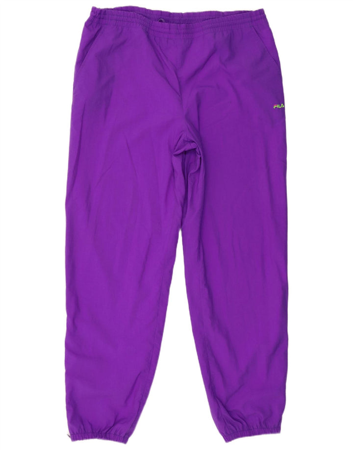 Fila Mens Tracksuit Trousers Joggers XL  Purple Polyamide