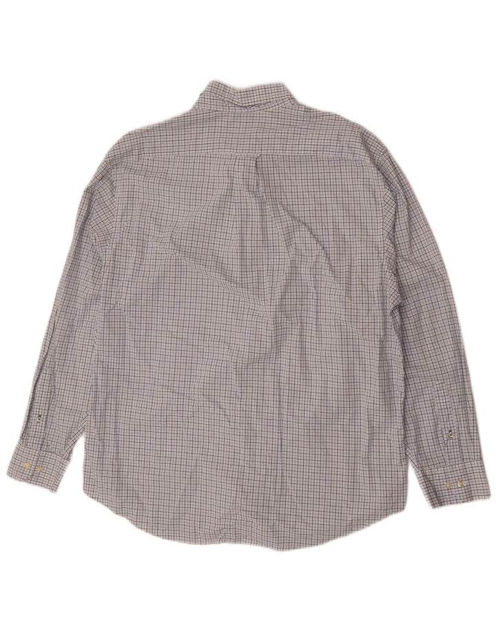 Izod Mens Shirt XL White Check Cotton