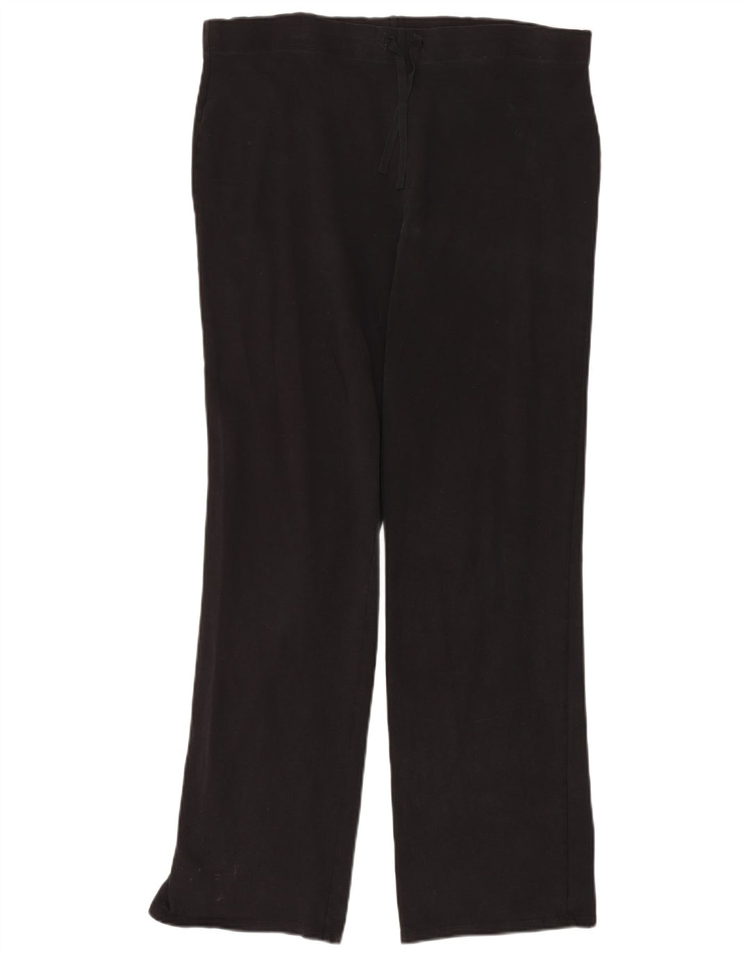 Marks & Spencer Womens Tracksuit Trousers UK 16 Large Black Cotton