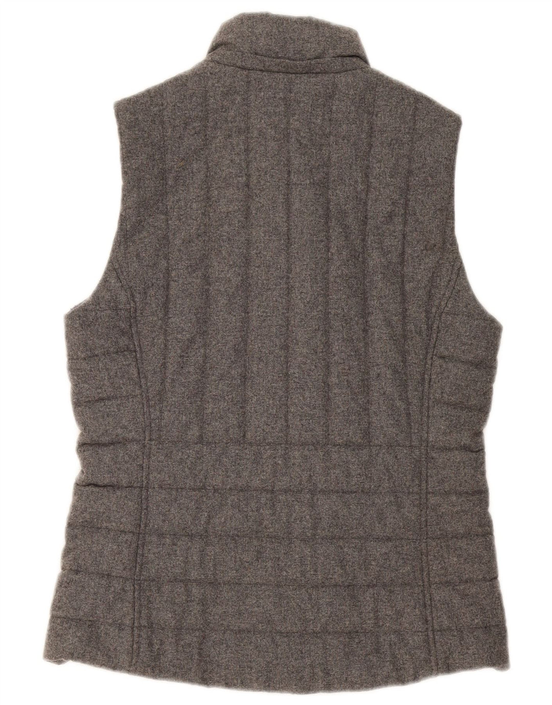 Tommy Hilfiger Womens Padded Gilet UK 14 Medium Grey Wool