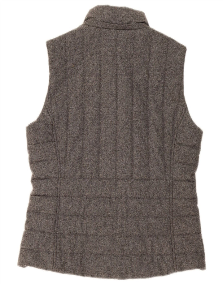 Tommy Hilfiger Womens Padded Gilet UK 14 Medium Grey Wool