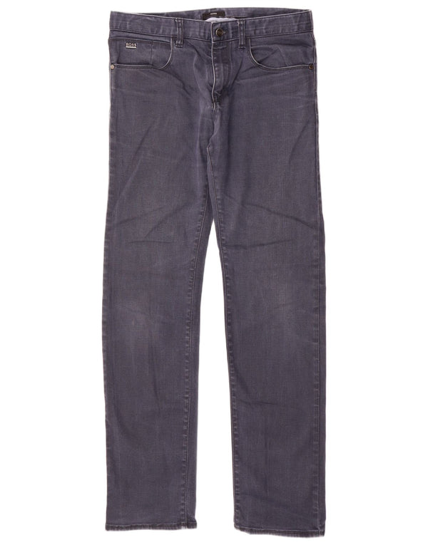 Hugo Boss Mens Delaware Straight Jeans W33 L34 Blue Cotton
