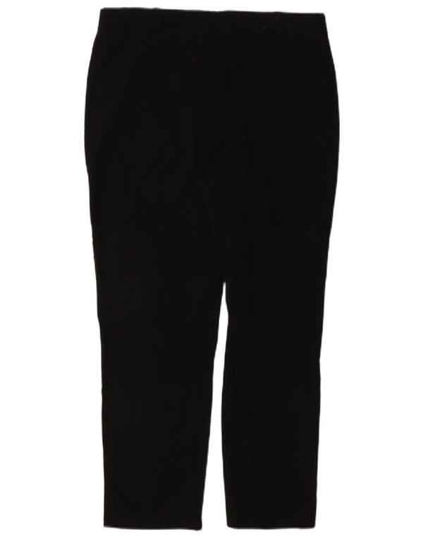 Marks & Spencer Womens Crop Suit Trousers UK 12 Medium W30 L25 Black