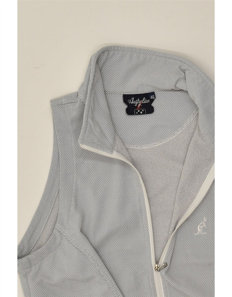 AUSTRALIAN L'ALPINA Womens Gilet IT 46 Large Grey Polyester | Vintage AUSTRALIAN L'ALPINA | Thrift | Second-Hand AUSTRALIAN L'ALPINA | Used Clothing | Messina Hembry 