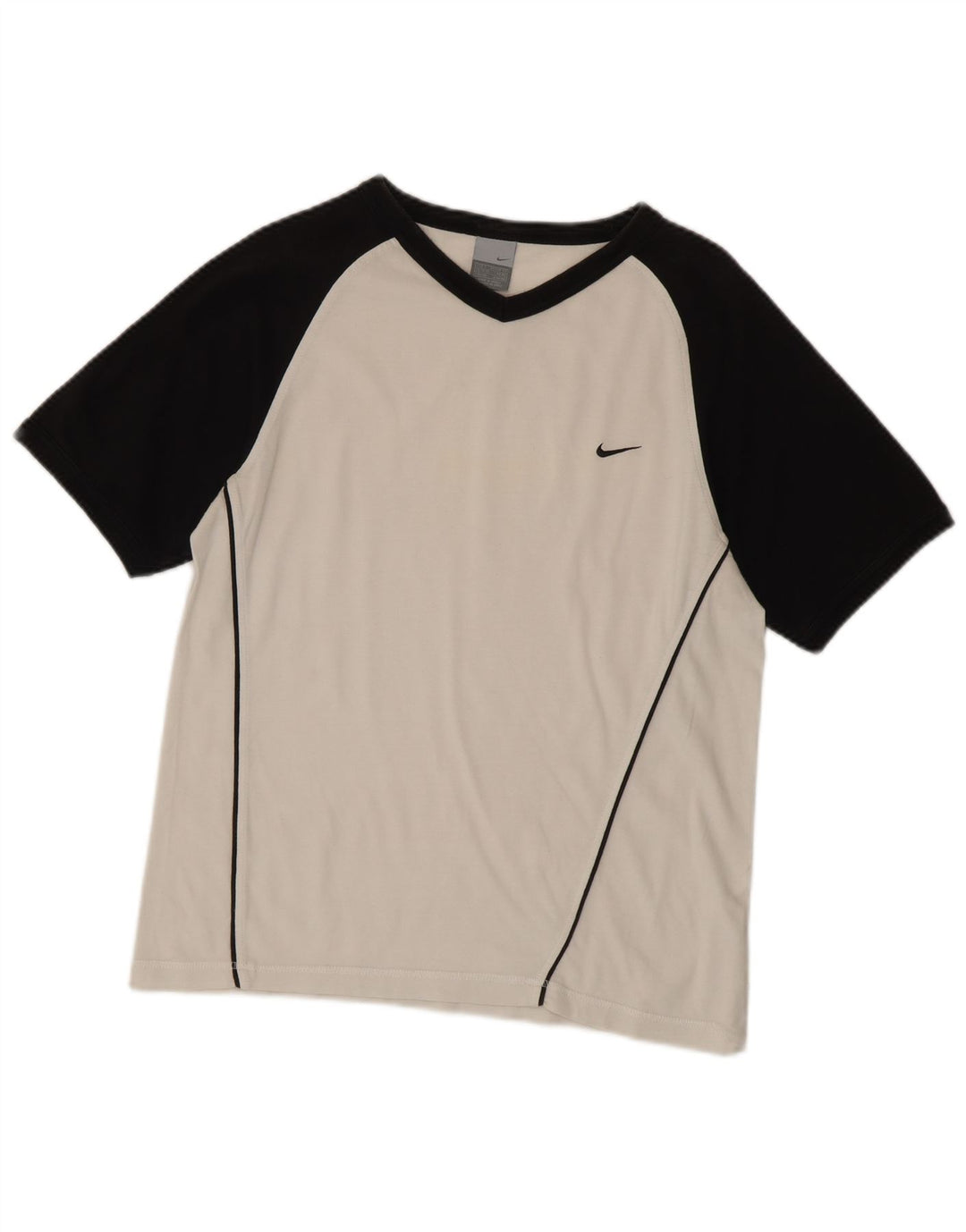 Nike Mens T-Shirt Top UK 36/38 Small White Colourblock