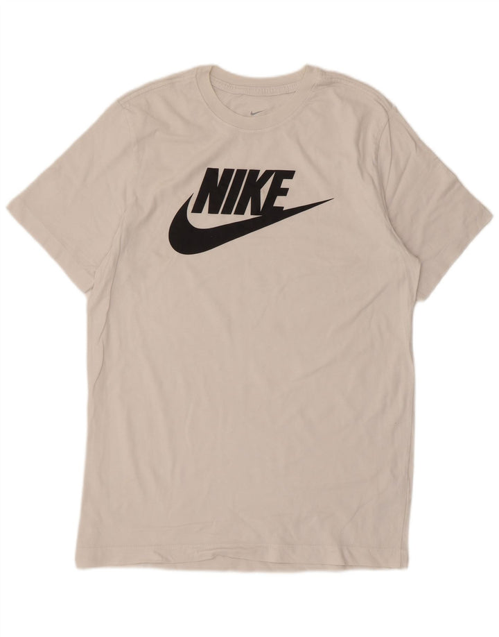Nike Mens Graphic T-Shirt Top Medium White Cotton