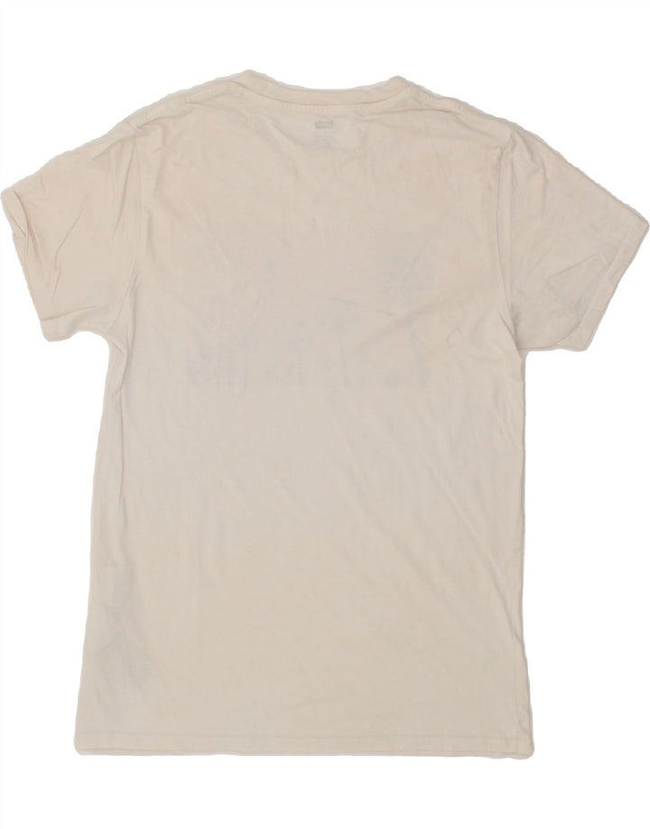 LEVI'S Womens Graphic T-Shirt Top UK 14 Medium White Cotton Vintage Levi's and Second-Hand Levi's from Messina Hembry 