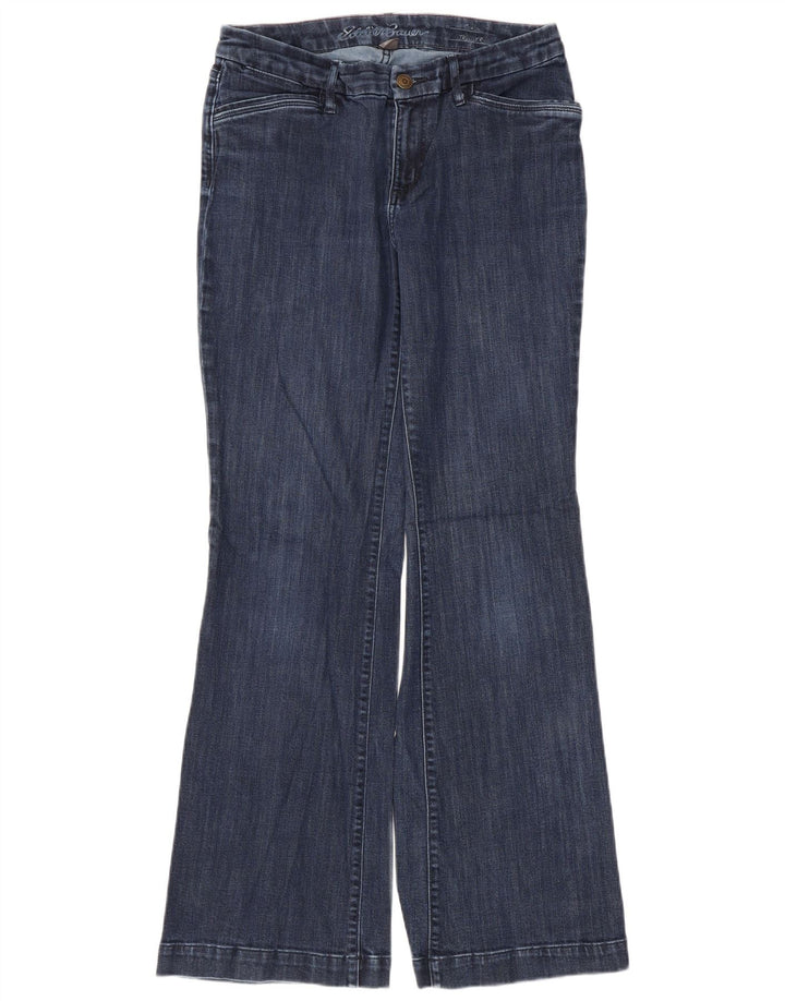 Eddie Bauer Womens Curvy Bootcut Jeans US 10 Large W32 L31 Navy Blue Cotton