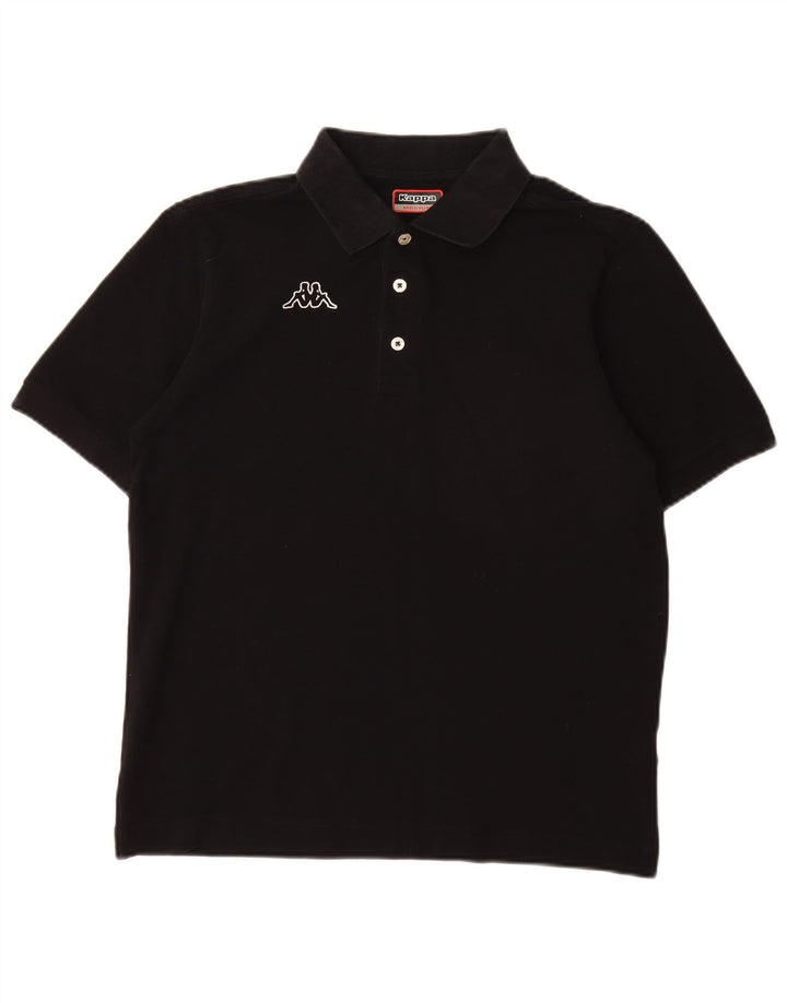 KAPPA Mens Polo Shirt Medium Black Cotton