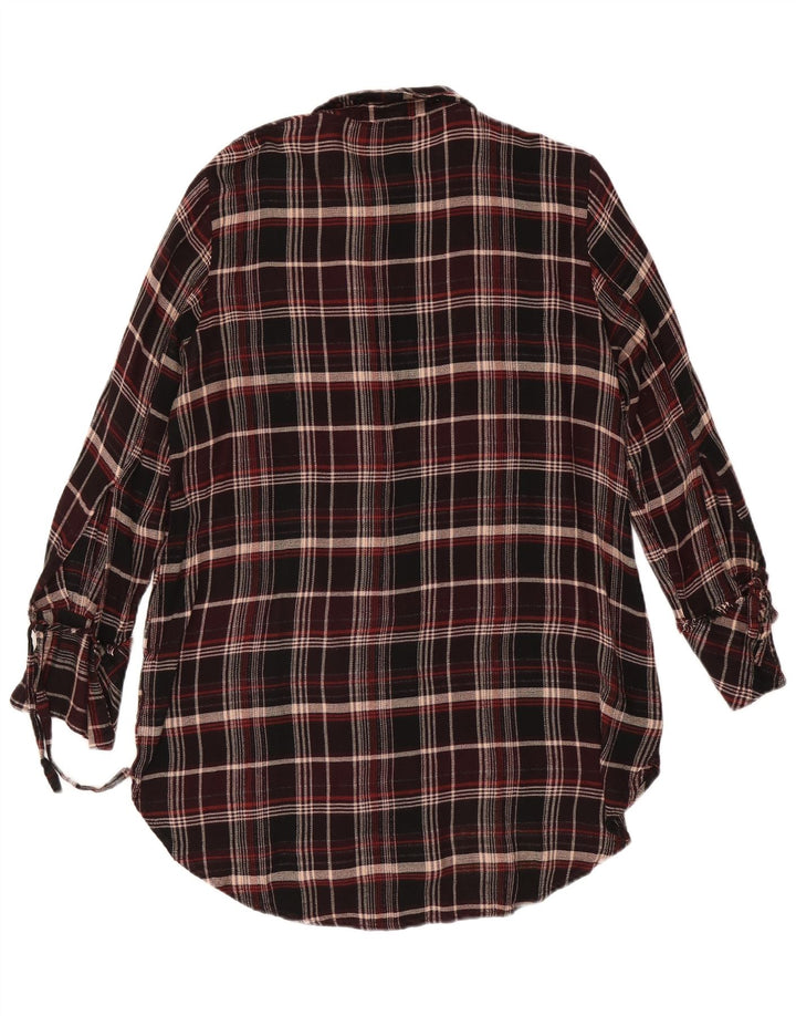 Next Womens Shirt Dress UK 18 XL Red Check Viscose
