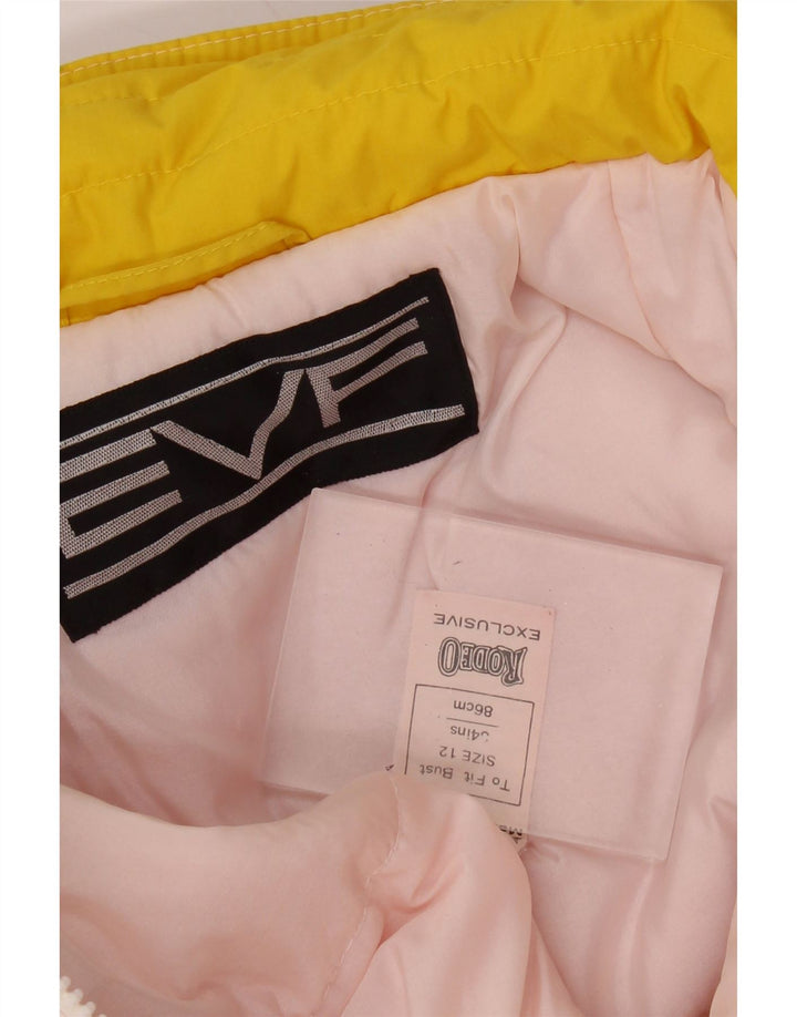 Rodeo Womens Oversized Padded Jacket US 12 Large Pink Colourblock Polyester