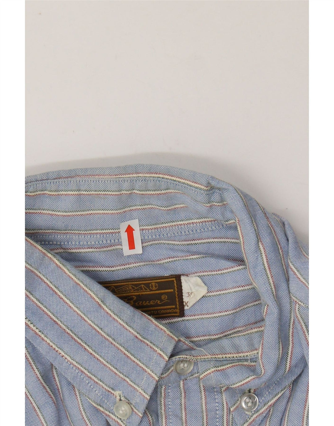 EDDIE BAUER Mens Shirt XL Blue Pinstripe