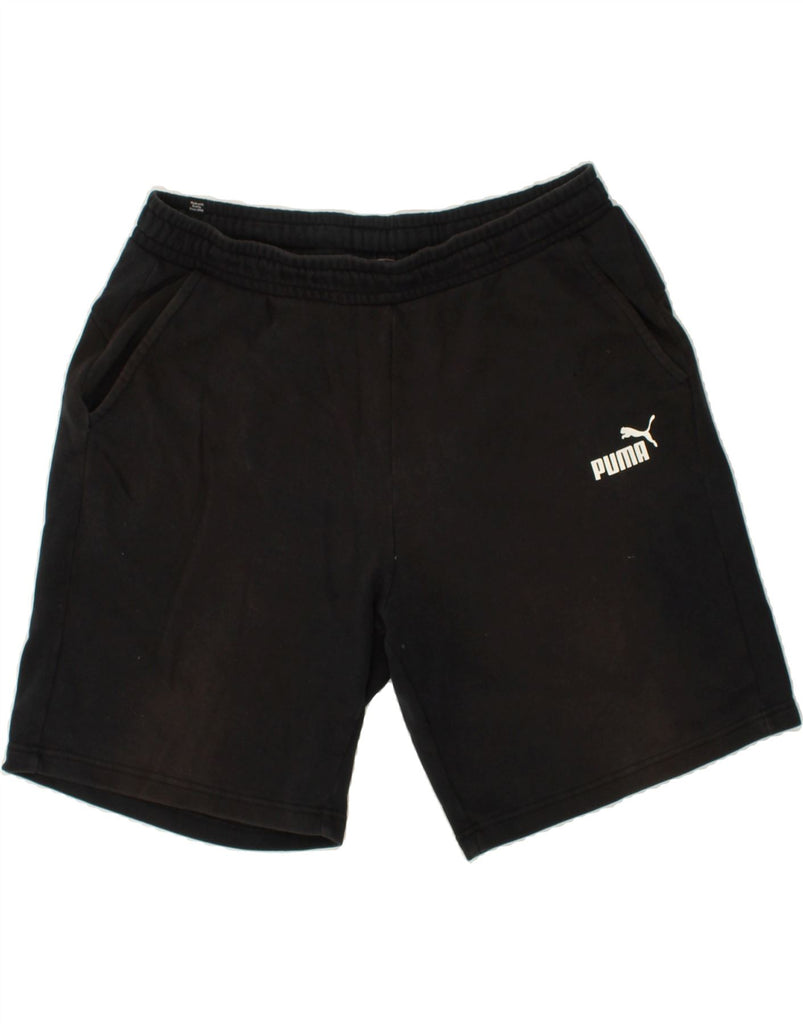 PUMA Womens Sport Shorts UK 18 XL Black Cotton | Vintage Puma | Thrift | Second-Hand Puma | Used Clothing | Messina Hembry 